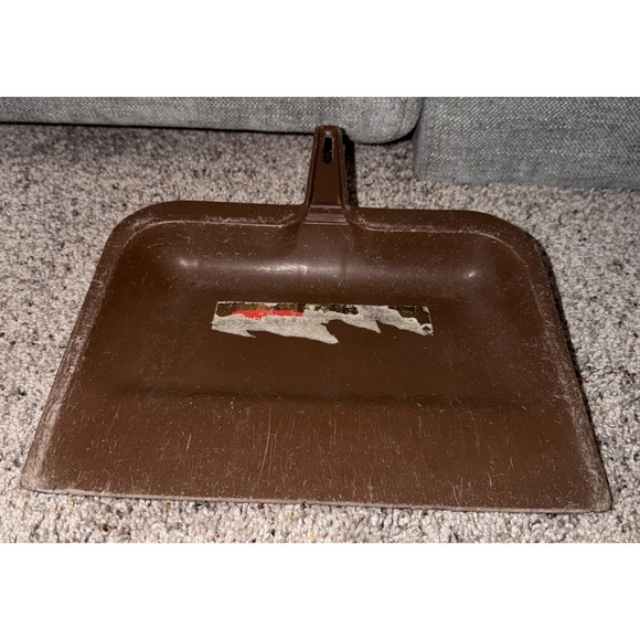 Rubbermaid Other - Vintage 1980s Rubbermaid Dust Pan Brown # 2003-54 Heavy Hard Rubber Cottage Core